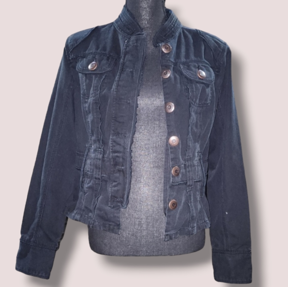 No Boundaries Jean Jacket in Black